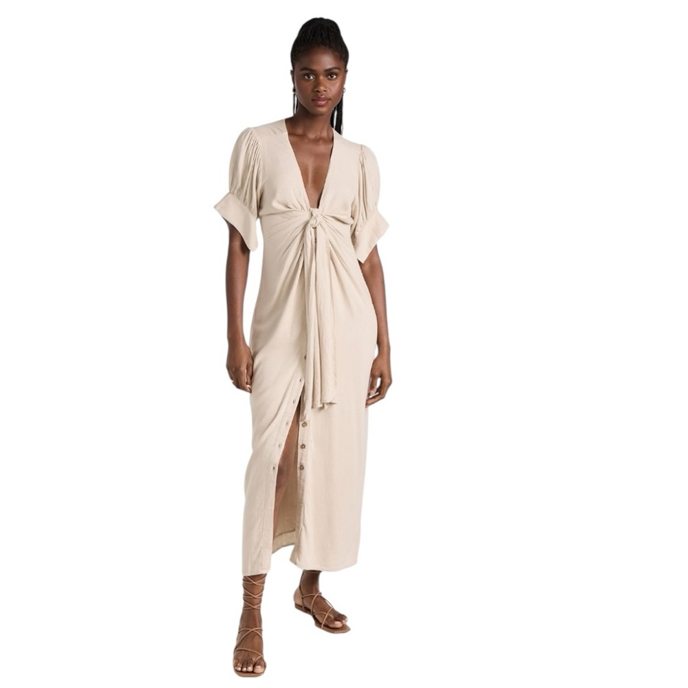 Free People Cream Midi Dress